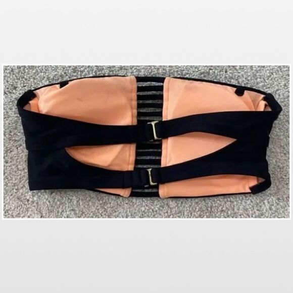 Xhilartion Swimwear Bikini Bandeau Top Womens Small Petite Black Bathing Suit - Picture 13 of 16